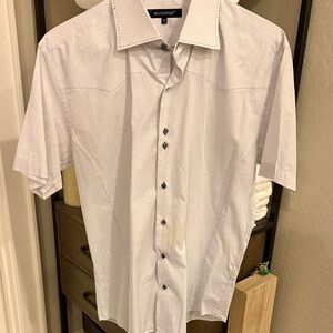 Bogosse Men's Light Gray Short Sleeve Shirt